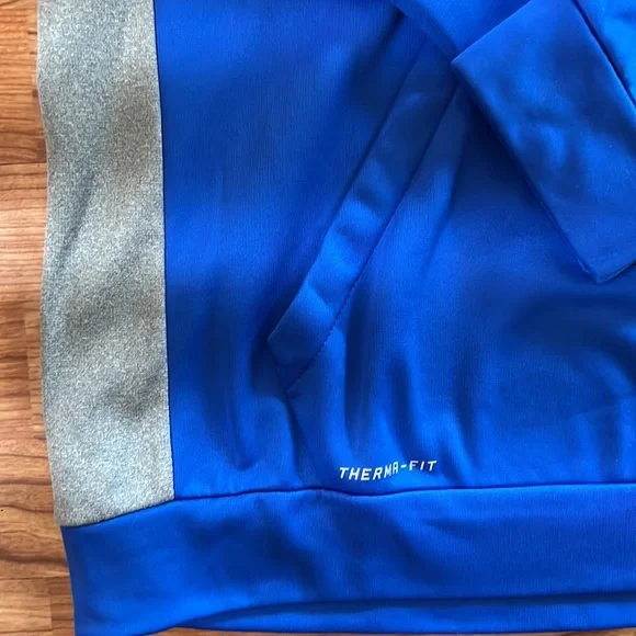 Nike Blue and Gray Men's Hoodie - Picture 4 of 4